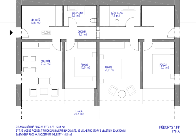 půdorys apartmánů 01